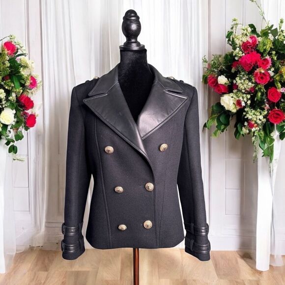 Balmain Cashmere & Lambskin Jacket (EU 40/US 8) - Picture 1 of 14